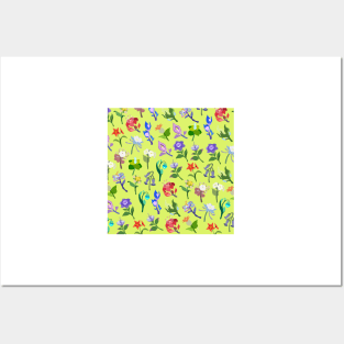 Genshin Impact Flowers Print (Spring Green) Posters and Art